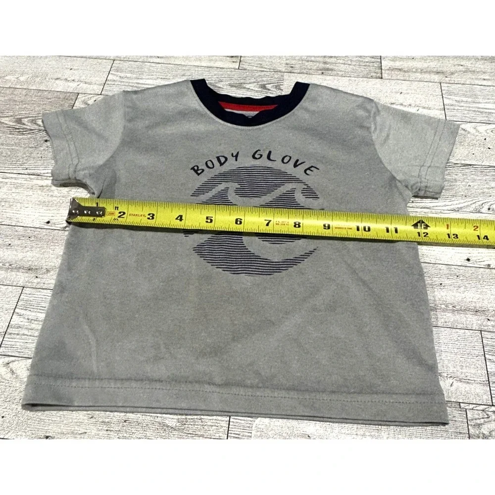 Body Glove‎ Infant Boys Shirt Size 24 Months Gray Navy Logo